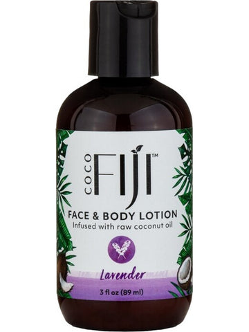 Organic Fiji, Face and Body Lotion, Lavender, 3 fl oz