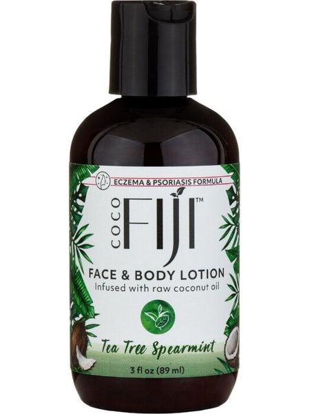 Organic Fiji, Face and Body Lotion, Tea Tree Spearmint, 3 fl oz