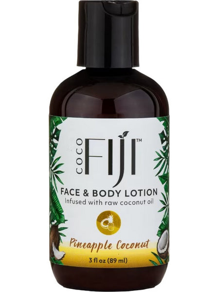 Organic Fiji, Face and Body Lotion, Pineapple Coconut, 3 fl oz