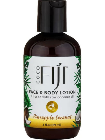 Organic Fiji, Face and Body Lotion, Pineapple Coconut, 3 fl oz