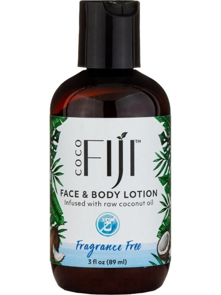 Organic Fiji, Face and Body Lotion, Fragrance Free, 3 fl oz