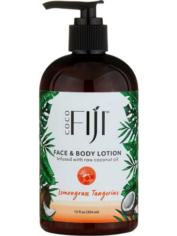 Organic Fiji, Face and Body Lotion, Lemongrass Tangerine, 12 fl oz