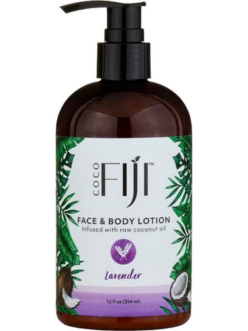 Organic Fiji, Face and Body Lotion, Lavender, 12 fl oz