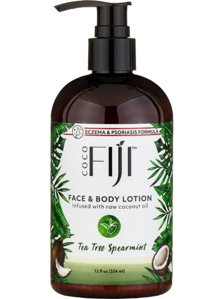 Organic Fiji, Face and Body Lotion, Tea Tree Spearmint, 12 fl oz