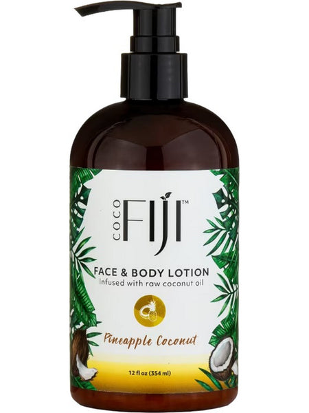 Organic Fiji, Face and Body Lotion, Pineapple Coconut, 12 fl oz