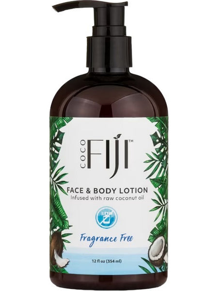 Organic Fiji, Face and Body Lotion, Fragrance Free, 12 fl oz