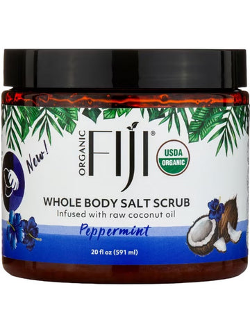 Organic Fiji, Whole Body Salt Scrub, Peppermint, 20 fl oz