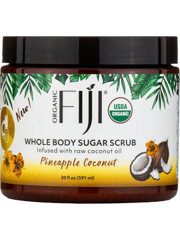 Organic Fiji, Whole Body Sugar Scrub, Pineapple Coconut, 20 fl oz