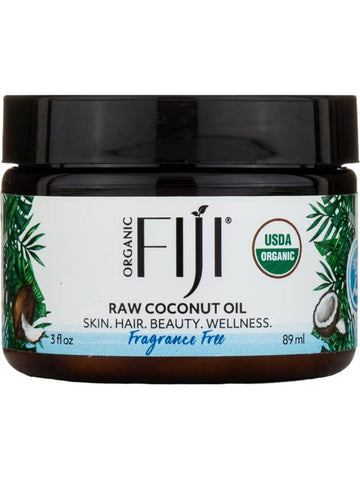 Organic Fiji, Raw Coconut Oil, Fragrance Free, 3 fl oz