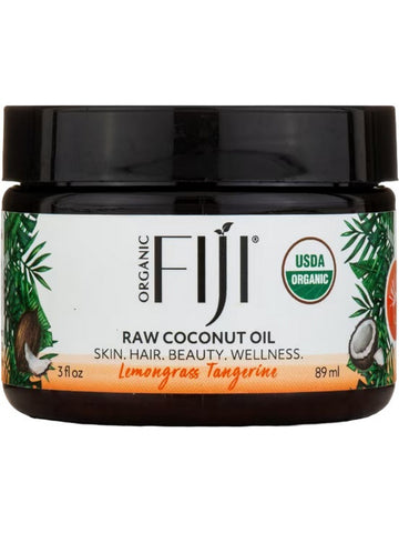 Organic Fiji, Raw Coconut Oil, Lemongrass Tangerine, 3 fl oz