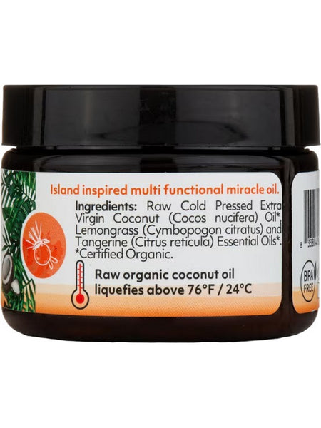 Organic Fiji, Raw Coconut Oil, Lemongrass Tangerine, 3 fl oz