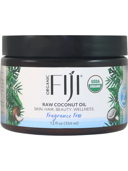 Organic Fiji, Raw Coconut Oil, Fragrance Free, 12 fl oz