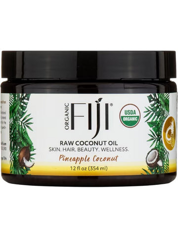 Organic Fiji, Raw Coconut Oil, Pineapple Coconut, 12 fl oz