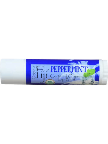 Organic Fiji, Certified Organic Lip Balm, Peppermint, 0.15 oz