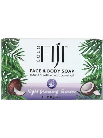 Organic Fiji, Face and Body Soap, Night Blooming Jasmine, 7 oz