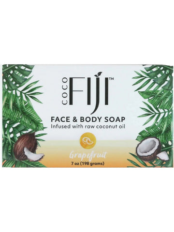 Organic Fiji, Face and Body Soap, Grapefruit, 7 oz