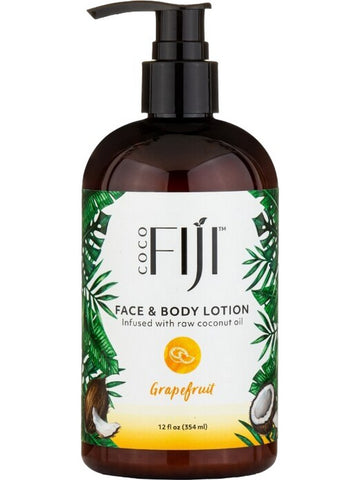 Organic Fiji, Face and Body Lotion, Grapefruit, 12 fl oz