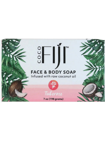 Organic Fiji, Face and Body Soap, Tuberose, 7 oz