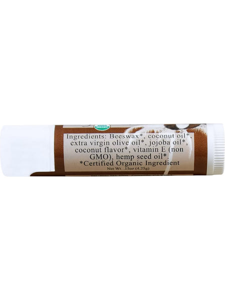 Organic Fiji, Certified Organic Lip Balm, Coconut, 36 Tubes