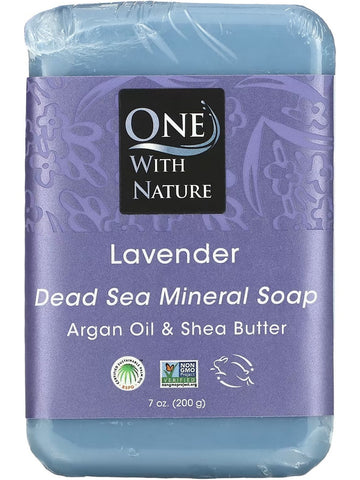 One With Nature, Lavender Bar Soap, 7 oz