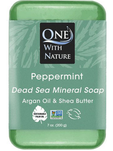 One With Nature, Peppermint Bar Soap (Formerly Hemp), 7 oz