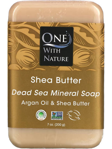 One With Nature, Shea Butter Bar Soap, 7 oz