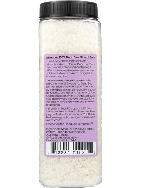 One With Nature, Bath Salts, Lavender Tangerine, 32 oz