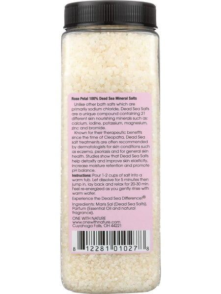 One With Nature, Bath Salts, Rose Petal, 32 oz