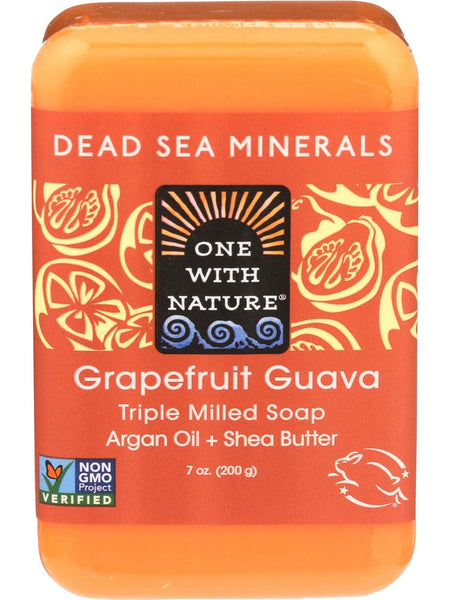 One With Nature, Dead Sea Mineral Bars, Grapefruit Guava, 7 oz