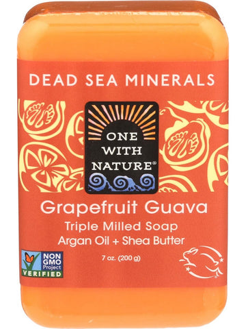 One With Nature, Dead Sea Mineral Bars, Grapefruit Guava, 7 oz