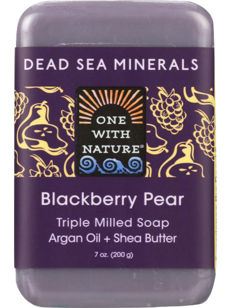 One With Nature, Dead Sea Mineral Soap, Blackberry Pear, 7 oz