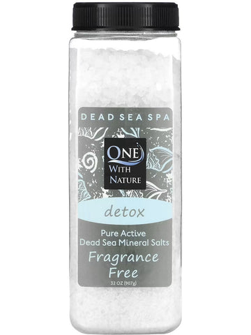 One With Nature, Dead Sea Bath Salts, Fragrance Free, 32 oz