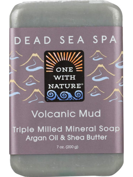 One With Nature, Volcanic Mud Dead Sea Spa Bar Soap, 7 oz