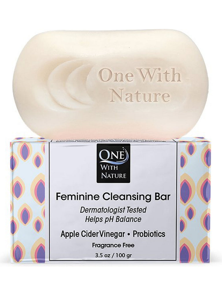 One With Nature, Feminine Cleansing Bar, Fragrance Free, 3.5 oz