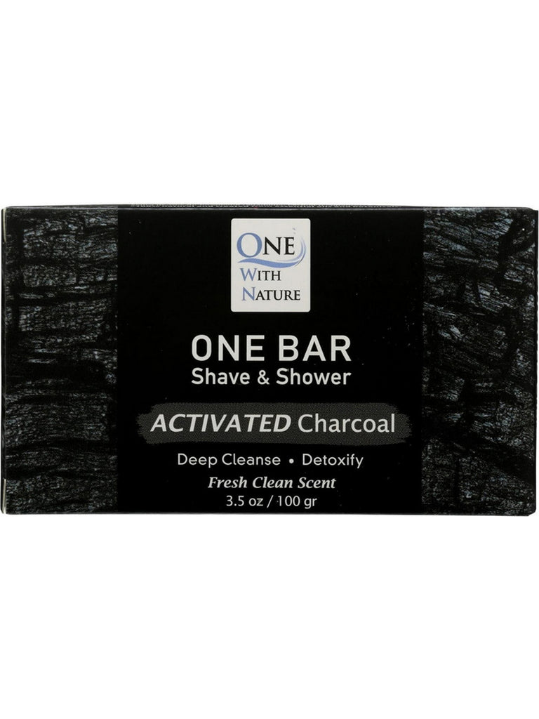 One With Nature, One Bar Shave & Shower Detox, Activated Charcoal, 3.5 oz