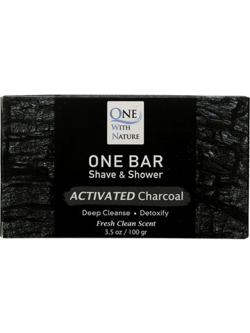 One With Nature, One Bar Shave & Shower Detox, Activated Charcoal, 3.5 oz