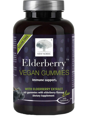 New Nordic, Elderberry Vegan Gummies, 60 Gummies