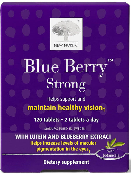 New Nordic, Blue Berry Strong, 120 Tablets