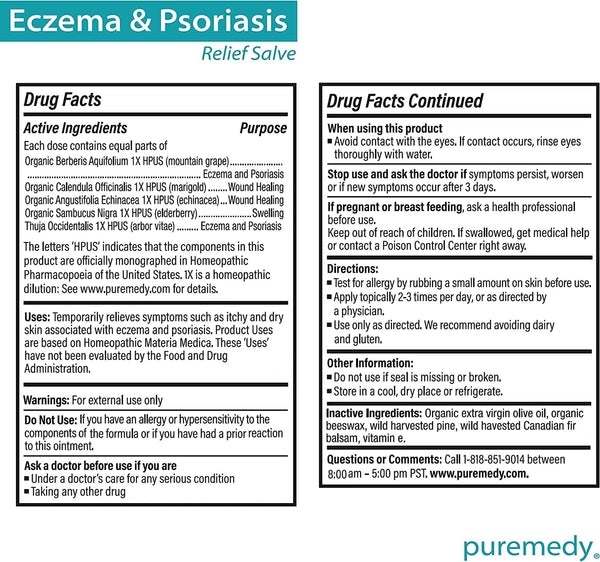 Puremedy, Eczema & Psoriasis Relief Ointment, 2 oz