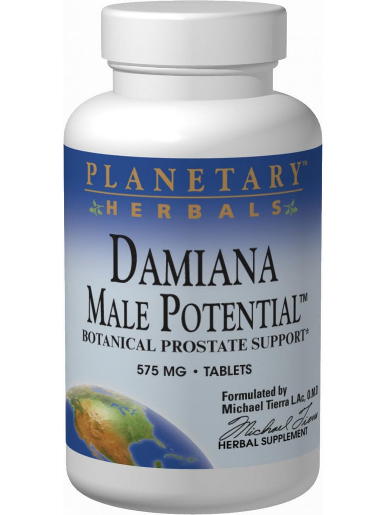 Planetary Herbals, Damiana Male Potential, 180 ct