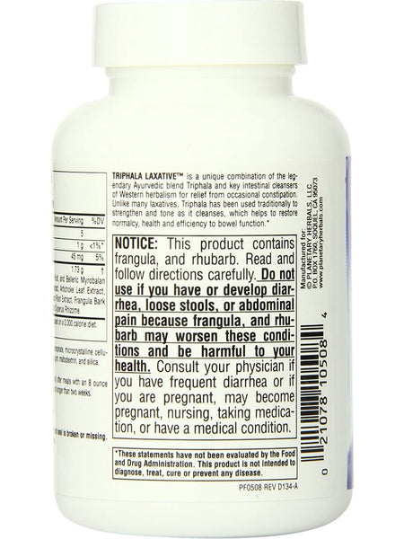 Planetary Herbals, Triphala Laxative 865 mg, 60 Tablets