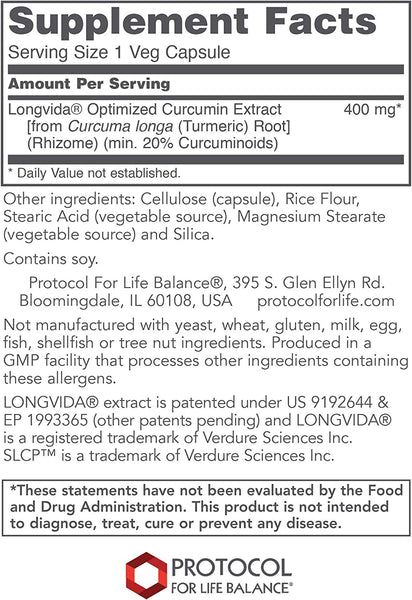 Protocol For Life Balance, Cogumin SLCP, 400 mg, 50 Veg Capsules