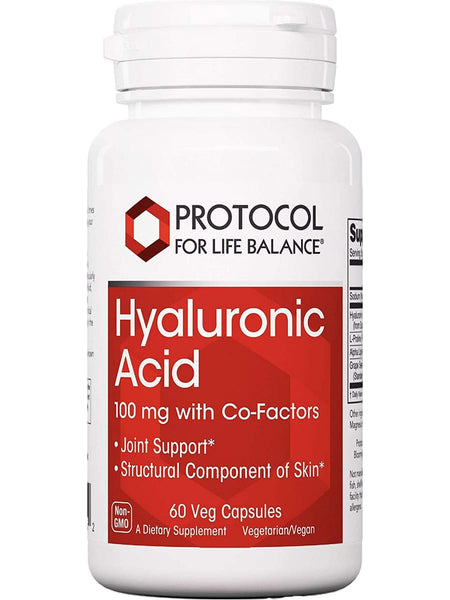 Protocol For Life Balance, Hyaluronic Acid, 100 mg, 60 Veg Capsules