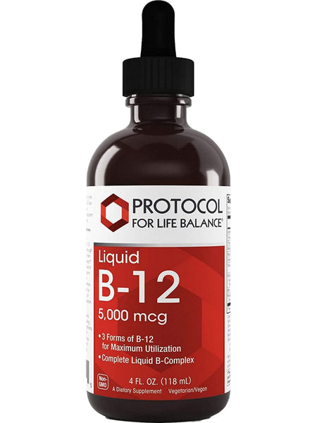 Protocol For Life Balance, Liquid B-12, 5,000 mcg, 4 fl oz (118 mL)