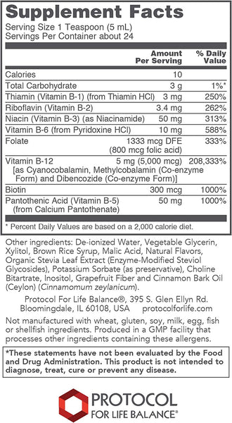 Protocol For Life Balance, Liquid B-12, 5,000 mcg, 4 fl oz (118 mL)