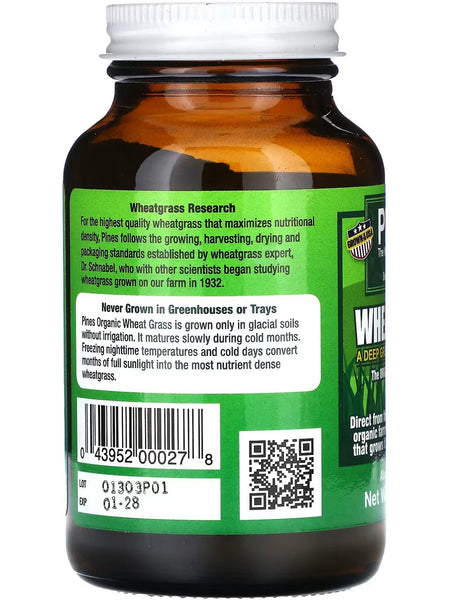 PINES Wheat Grass, Wheat Grass Powder, 3.5 oz