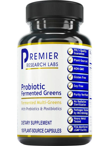 Premier Research Labs, Premier Fermented Greens, 150 Plant-Source Capsules