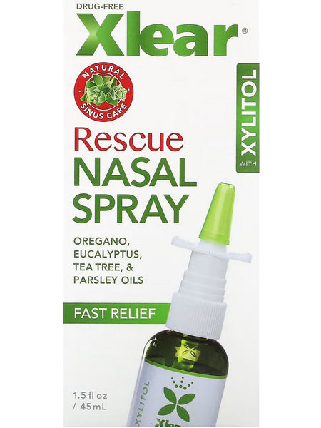 Xlear, Rescue Nasal Spray Fast Relief with Xylitol, 1.5 fl oz