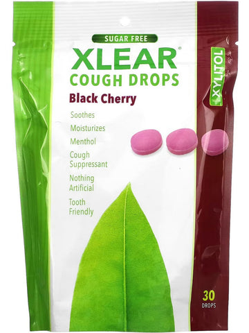 Xlear, Black Cherry Cough Drops with Xylitol, 30 Drops