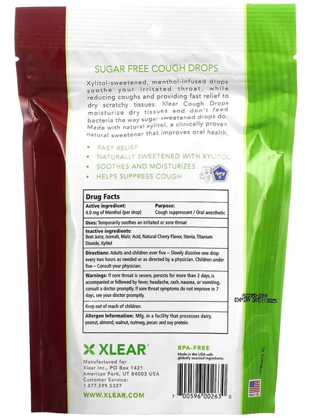 Xlear, Black Cherry Cough Drops with Xylitol, 30 Drops